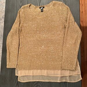 Alfani Gold Sparkly Sweater - Like new
